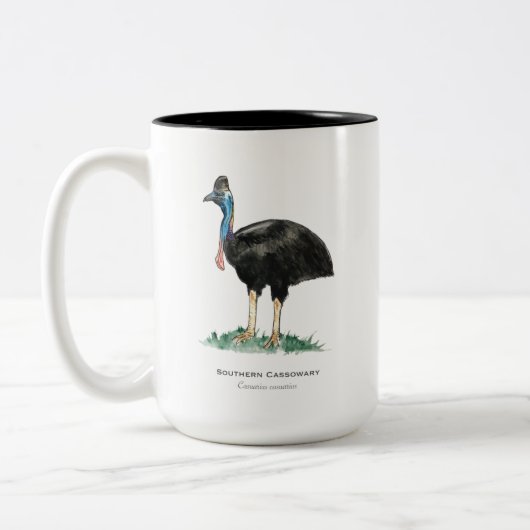 Cassowary Two-Tone-Kaffee-Tasse Zweifarbige Tasse (Links)