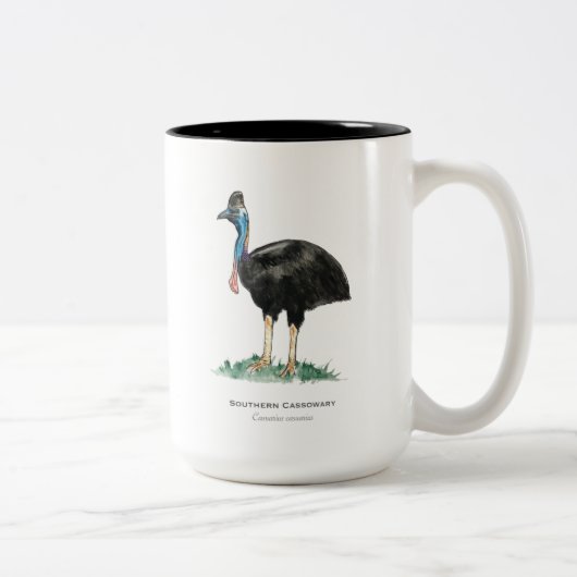 Cassowary Two-Tone-Kaffee-Tasse Zweifarbige Tasse (Rechts)