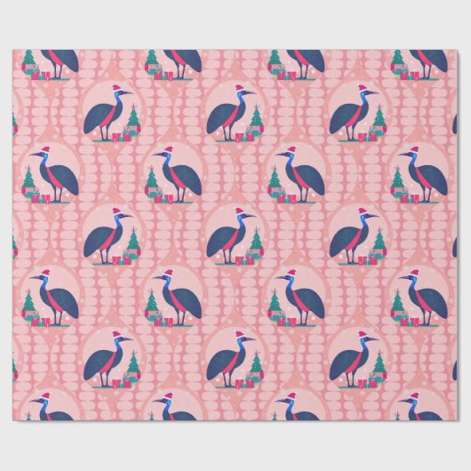 Cassowary Weihnachtsmuster Geschenkpapier (Flach)