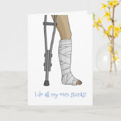 Cast & Crutches lustig mache ich alle meine eigene Karte (Gelbe Blume)