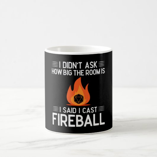 Cast Fireball Funny Gamer Geek Kaffeetasse (Mittel)