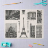 Cast Iron Architektur 1894 Ephemera Decoupage Seidenpapier (Basteln)