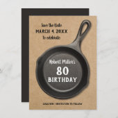 Cast Iron Birthday Save the Date (Vorne/Hinten)