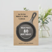 Cast Iron Birthday Save the Date (Stehend Vorderseite)