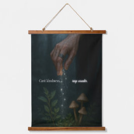 Cast Kindness Reap Wonder Uplifting Motivational Wandteppich Mit Holzrahmen
