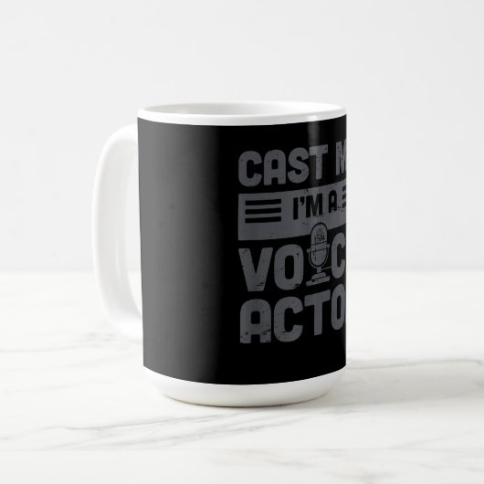 Cast Me Funny Voice-Over-Künstler Voice-Schauspiel Kaffeetasse (Vorderseite Links)
