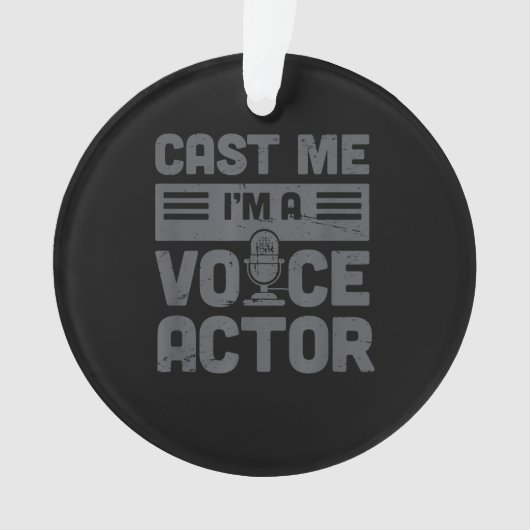 Cast Me Funny Voice-Over-Schauspiel Ornament (Vorderseite)