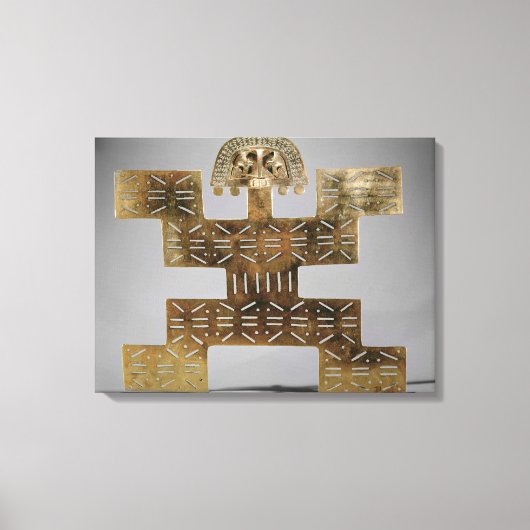 Cast Tumbaga pectoral, aus Huaca del Dragon Leinwanddruck (Vorderseite)