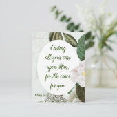 Cast your Cares, Anxiety, Worry Inspirational Postkarte (Stehend Vorderseite)