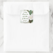 Cast your Cares, Anxiety, Worry Inspirational Quadratischer Aufkleber (Tasche)