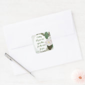 Cast your Cares, Anxiety, Worry Inspirational Quadratischer Aufkleber (Umschlag)