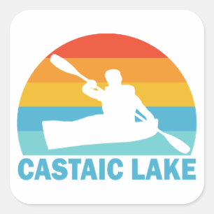 Castaic Lake California Kajak Quadratischer Aufkleber