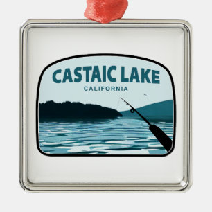 Castaic Lake Kalifornien Angelrute Ornament Aus Metall