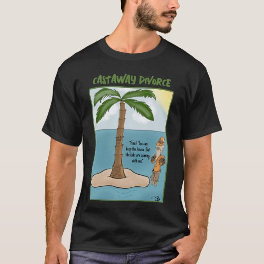 Castaway Men's Black T - Shirt (Vorderseite)