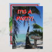 Castaway Party 2 Einladung (Vorne/Hinten)