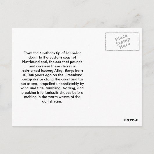 Castaway Postkarte (Rückseite)