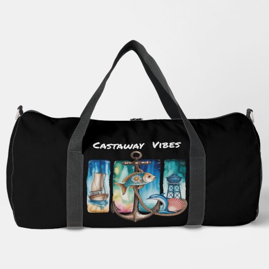 Castaway Vibes Nautical Adventure Duffle Bag (Vorderseite)