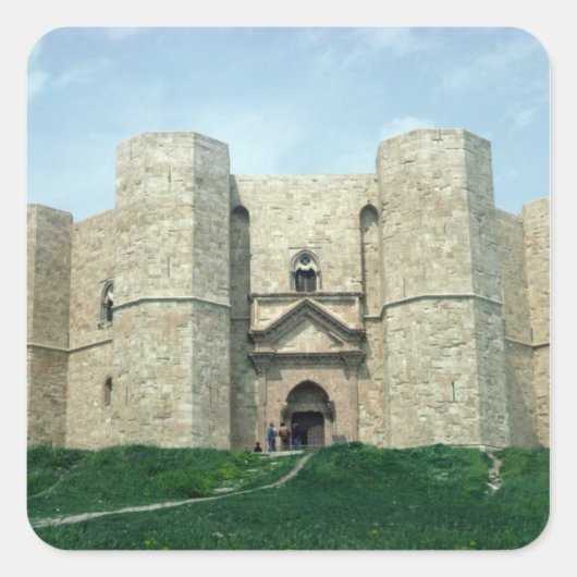 Castel del Monte Quadratischer Aufkleber (Vorderseite)