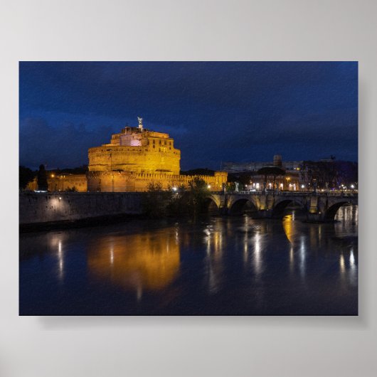 Castel Sant Angelo bei Nacht Poster (Vorne)