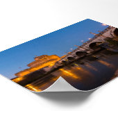Castel Sant Angelo bei Nacht Poster (Ecke)