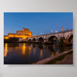 Castel Sant Angelo by night Poster