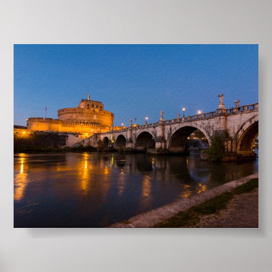 Castel Sant Angelo by night Poster (Vorne)