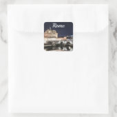 Castel Sant Angelo in Rom Quadratischer Aufkleber (Tasche)
