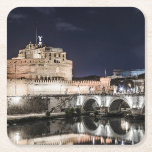 Castel Sant Angelo in Rom Rechteckiger Pappuntersetzer