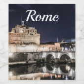Castel Sant Angelo in Rom Weinetikett (Einzelnes Label)