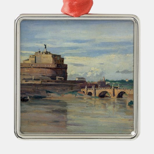 Castel Sant Angelo und der Fluss Tiber, Rom Ornament Aus Metall (Vorne)