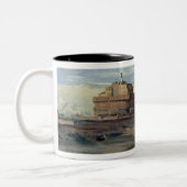 Castel Sant Angelo und der Fluss Tiber, Rom Zweifarbige Tasse (Links)