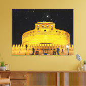 Castel Sant'Angelo Nachtstar Leinwanddruck (Insitu (Wohnzimmer))