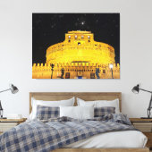 Castel Sant'Angelo Nachtstar Leinwanddruck (Insitu (Schlafzimmer))