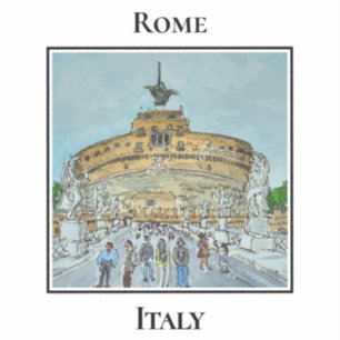 Castel Sant'Angelo, Ponte Sant'Angelo, Rom Italien Aufkleber