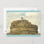 Castel sant'angelo postkarte (Vorne/Hinten)