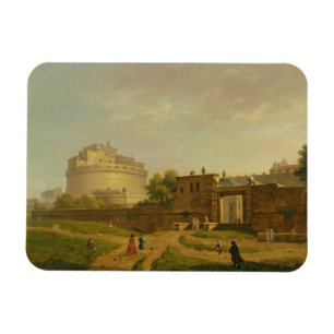 Castel Sant'Angelo, Rom, 1776 (Öl auf Leinwand) Magnet