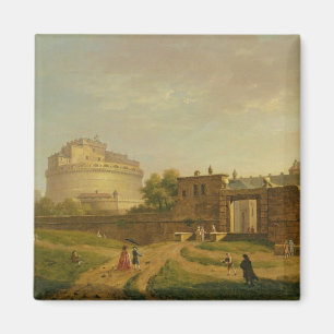 Castel Sant'Angelo, Rom, 1776 (Öl auf Leinwand) Magnet