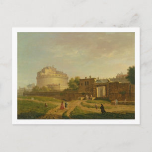 Castel Sant'Angelo, Rom, 1776 (Öl auf Leinwand) Postkarte