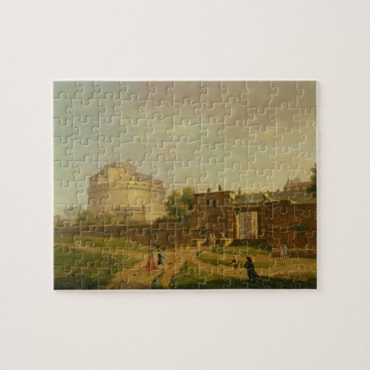 Castel Sant'Angelo, Rom, 1776 (Öl auf Leinwand) Puzzle (Horizontal)