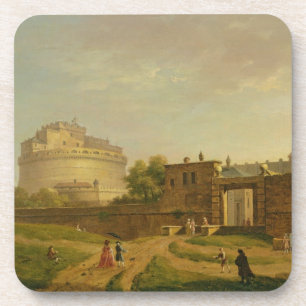 Castel Sant'Angelo, Rom, 1776 (Öl auf Leinwand) Untersetzer