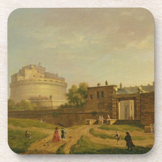 Castel Sant'Angelo, Rom, 1776 (Öl auf Leinwand) Untersetzer (Vorderseite)