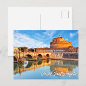 Castel Sant'Angelo, Rom, Italien Postkarte (Vorne/Hinten)