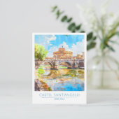 Castel Sant'Angelo Rom Italien Vintage Postkarte (Stehend Vorderseite)