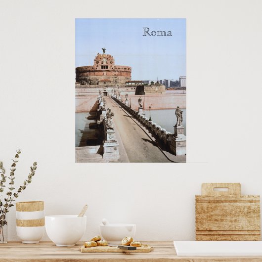 Castel Sant'Angelo, Rom (um 1900) Poster (Küche)