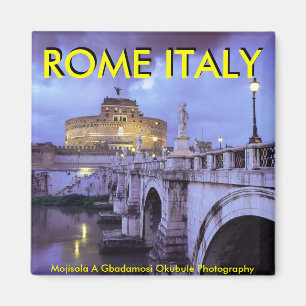 Castel Sant'Angelo und Brücke, Rom, Italien Magnet