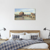 Castel Sant'Angelo und der Fluss Tiber, Rom Leinwanddruck (Insitu (Schlafzimmer))