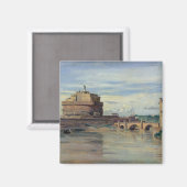 Castel Sant'Angelo und der Fluss Tiber, Rom Magnet (Vorderseite/Rückseite)