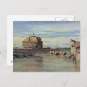 Castel Sant'Angelo und der Fluss Tiber, Rom Postkarte (Vorne/Hinten)