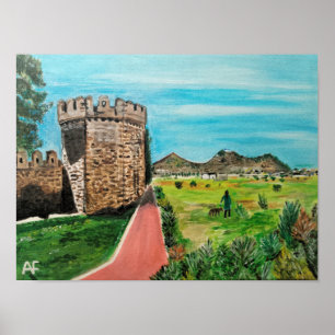 Castell de Benisanó Malerei von Alfred Fox Poster