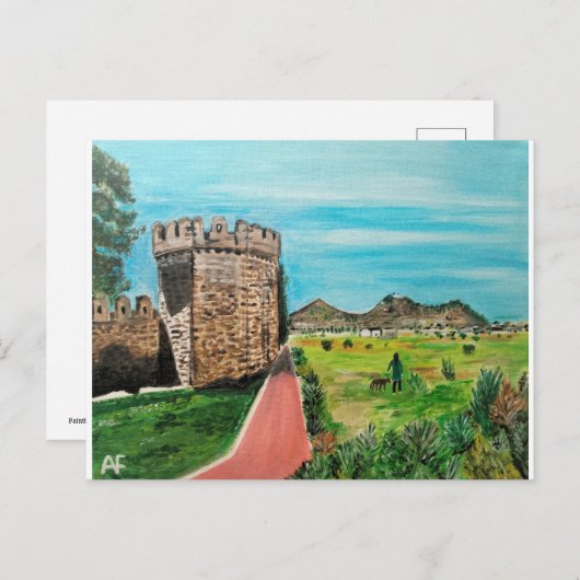 Castell de Benisanó Malerei von Alfred Fox Postkarte (Vorne/Hinten)